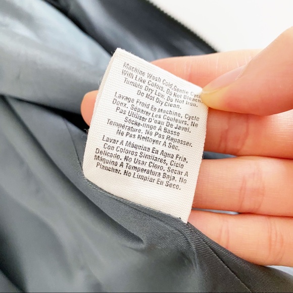 DKNY Gray Metallic Satin Zip Bomber Jacket M - Picture 8 of 13